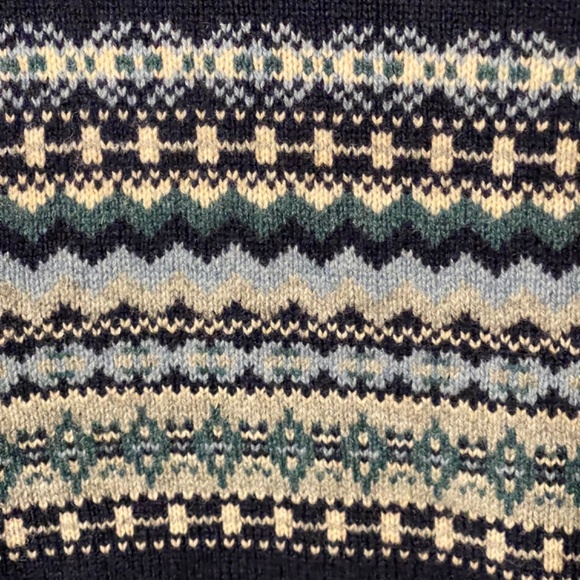 Navy Blue Patterned Women's Sweater - Picture 8 of 8